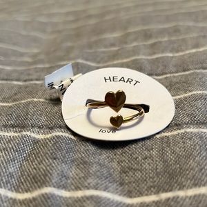Alex and Ani adjustable gold heart ring